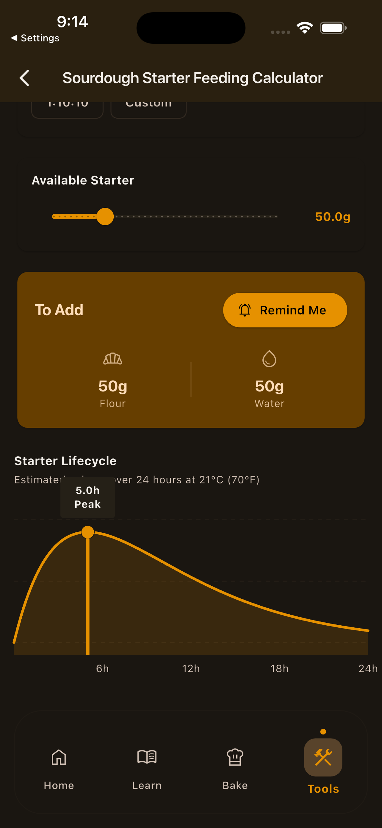 The Baker app timers screen for keeping bake stages on schedule